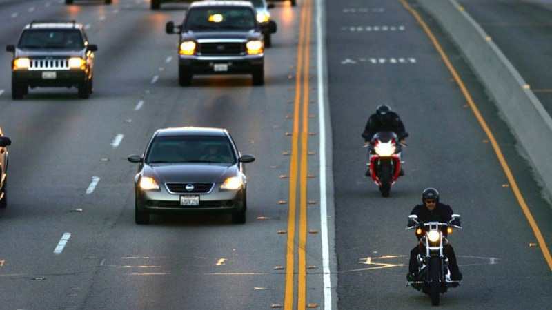 Motorcycles in HOV Lane