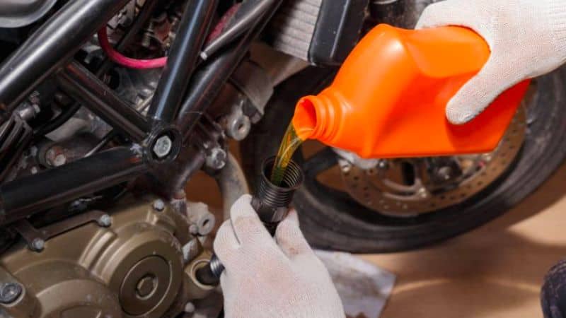 Motorcycle Oil Filling