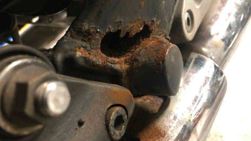 Rusted Motorcycle Frame