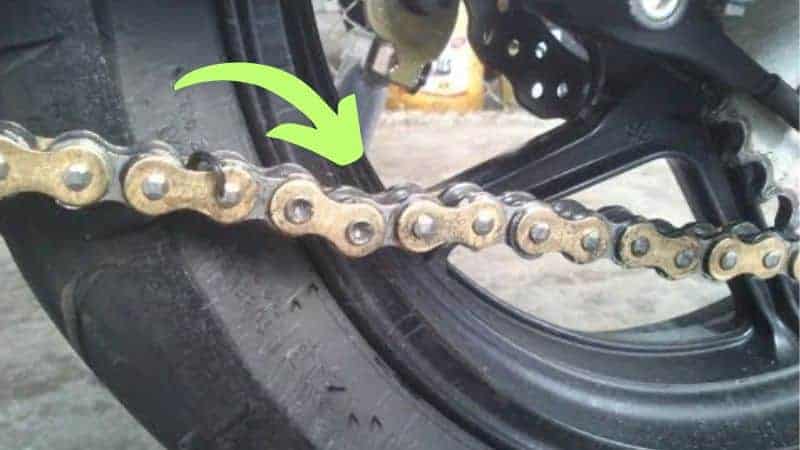 Kinked Motorcycle Chain