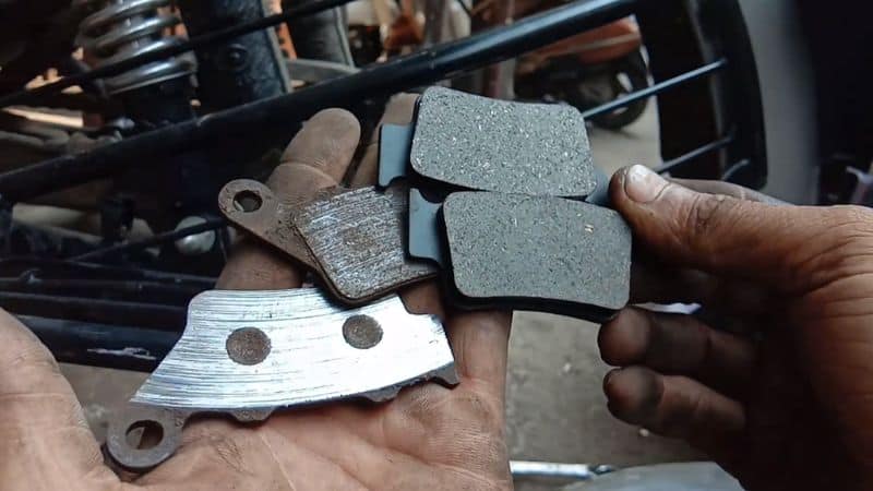 Motorcycle Worn Brake Pad